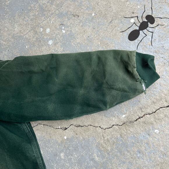 Vintage Y2K Carhartt faded J130 SPC green hooded work wear jacket - Picture 11 of 16